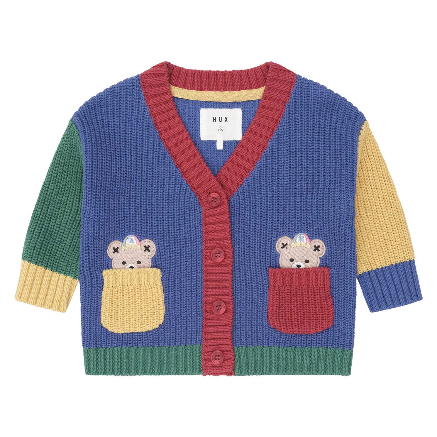 Huxbaby Colour Block Varsity Hux Cardi 3-5Y